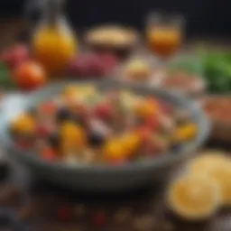 Colorful Mediterranean ingredients showcasing freshness and nutrition