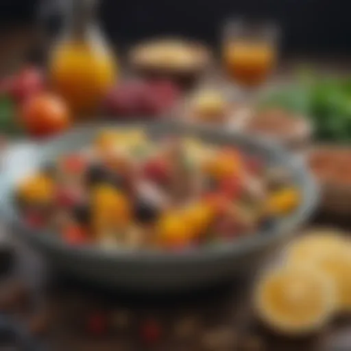 Colorful Mediterranean ingredients showcasing freshness and nutrition