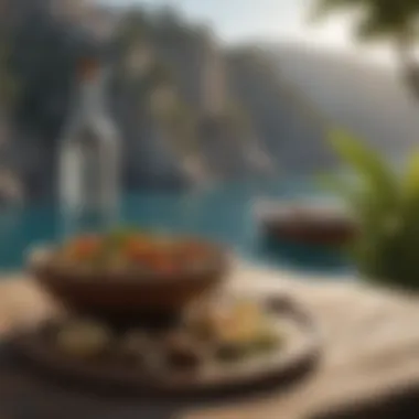 Embracing the Mediterranean Way of Life A serene Mediterranean landscape representing lifestyle and wellness