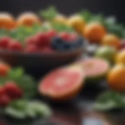 Fresh fruits and vegetables for a cleanse