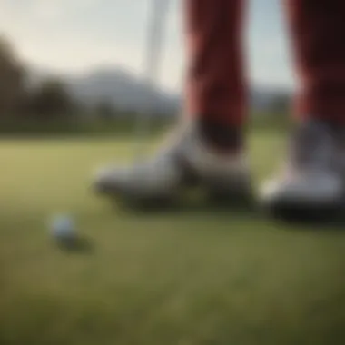 Visual comparison of golf shoes with and without high ankle support