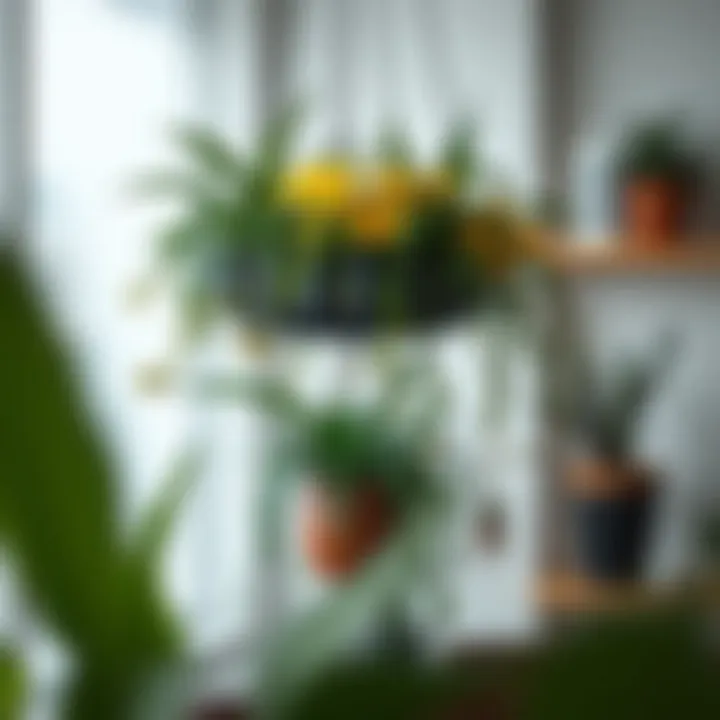 Stylish Hanging Plants in Home Decor Elegant indoor hanging plant arrangement