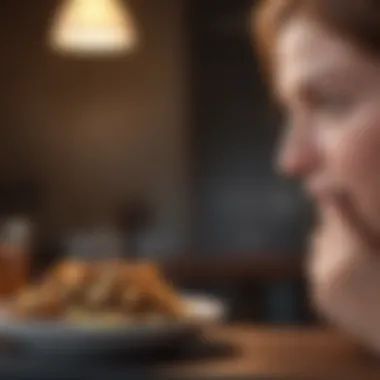 Person practicing mindful eating