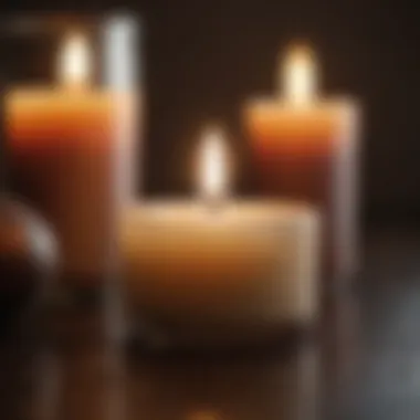 Non-smoking candle creating a zen atmosphere