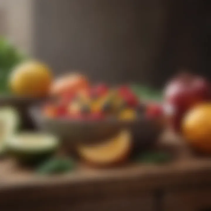 Fresh fruits and vegetables symbolizing healthy eating