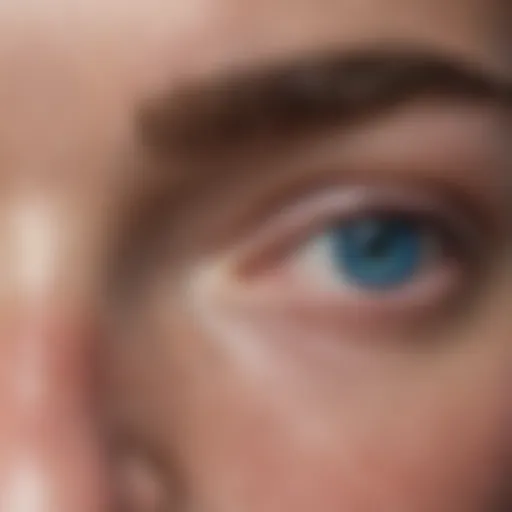 A close-up of sparkling blue eyes emphasizing brightness and clarity