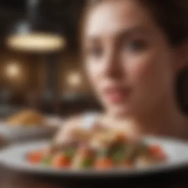 Person enjoying a balanced meal