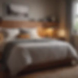 A serene bedroom environment promoting relaxation