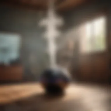 Aromatic Steam Diffusion Humidifier releasing steam into room