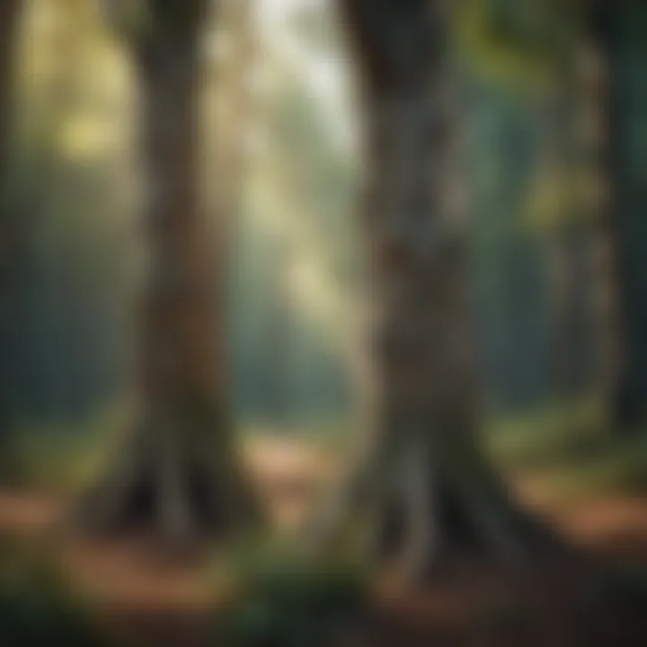 A pair of trees growing together symbolizing growth