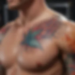 Freshly inked tattoo on skin showing vibrant colors