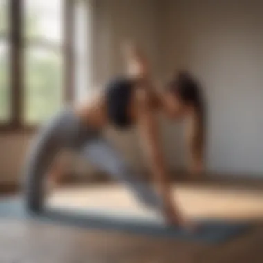 Woman doing yoga pose for posture improvement