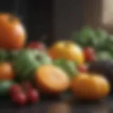 A vibrant array of fresh fruits and vegetables showcasing nutritional diversity.