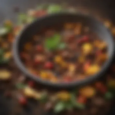Diverse Ingredients for Composting Success A variety of composting materials like fruit peels, leaves, and coffee grounds arranged artfully.