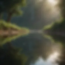 A serene landscape reflecting tranquility and peace.