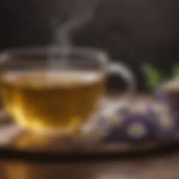 Herbal tea with chamomile and lavender