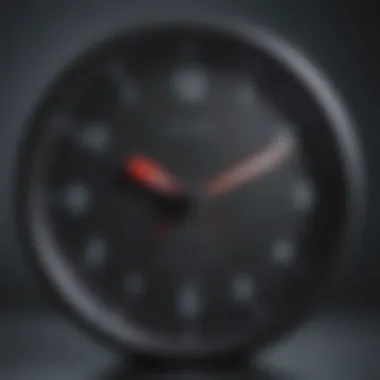 Fasting Intervals and Timing A serene clock illustrating fasting intervals