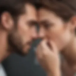 Illustration depicting a narcissist manipulating emotions
