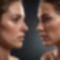 Abstract art symbolizing hormonal imbalance and constipation