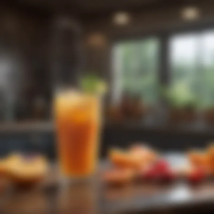 Serene environment promoting relaxation during a juice cleanse