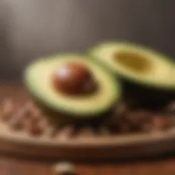 Avocado and nuts showcasing healthy fats in a ketogenic diet