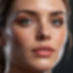 Visual representation of LED wavelengths and their effects on skin