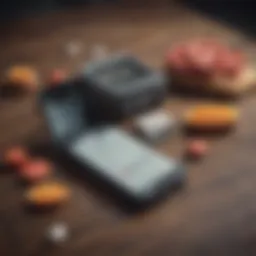 Illustration of the LetsGetChecked cholesterol testing kit