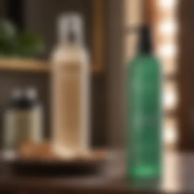 Lightweight Leave-In Conditioner on Vanity A bottle of lightweight leave-in conditioner on a vanity