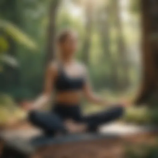 Person practicing yoga in nature