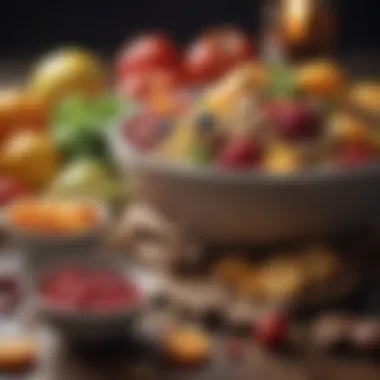 Nutrient-Rich Foods for a Lower Glucose Diet Colorful spread of low glucose foods rich in nutrients