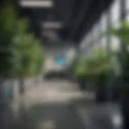 Lush Foliage in Modern Office Setting