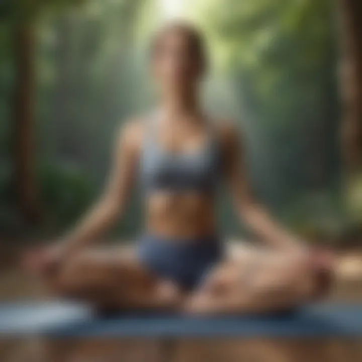 Illustration of a meditative yoga pose