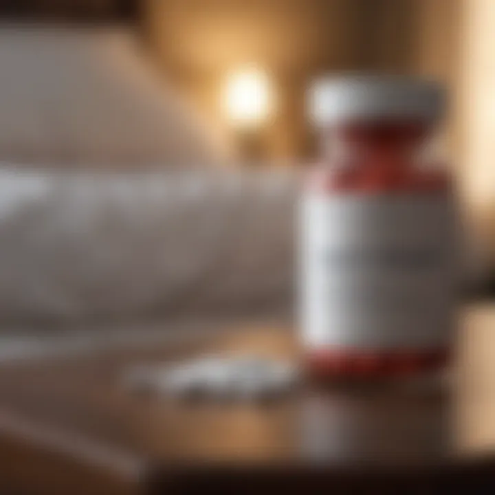 Melatonin Tablets on Bedside Table