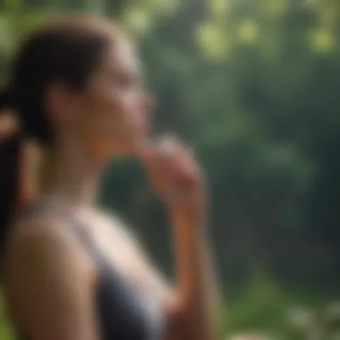 Mindfulness and Calmness A calm individual practicing mindfulness in a peaceful setting.