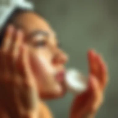 Effective Cleansing Techniques Demonstrating proper cleansing technique on skin