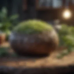 Illustration showcasing herbal remedies for scalp care