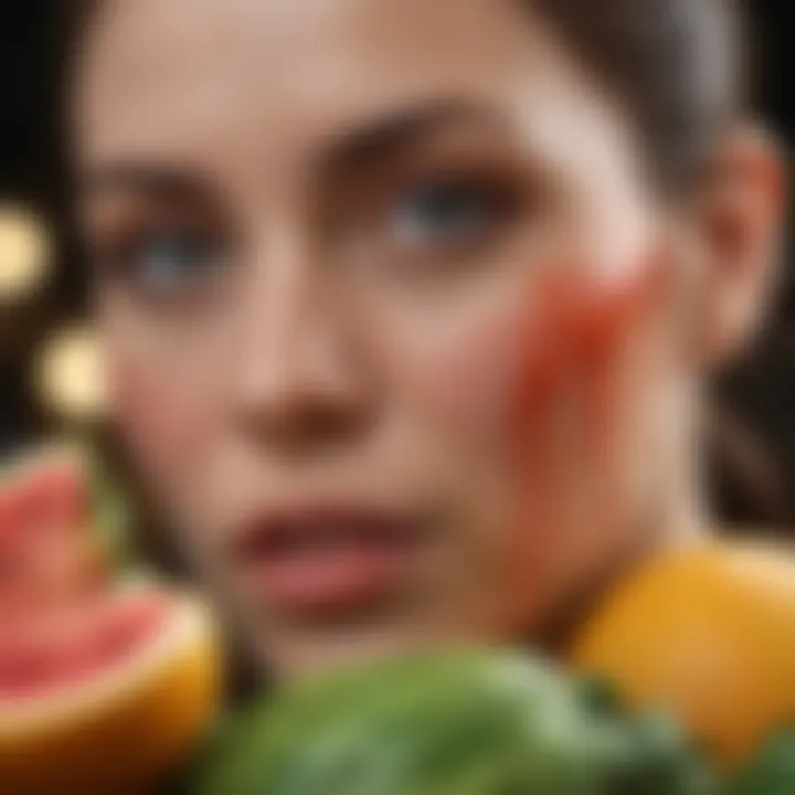Colorful fruits and vegetables rich in antioxidants and vitamins