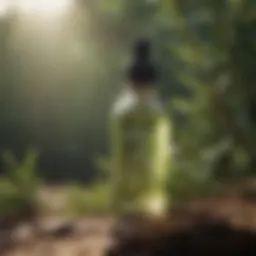 Herbal tea tree oil bottle