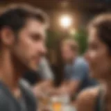 A vibrant social gathering featuring diverse individuals engaged in conversation.