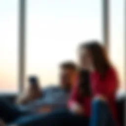 A couple communicating over a video call, reflecting connection despite distance