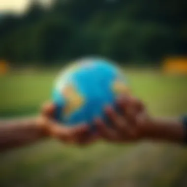 Together in Spirit Two hands holding a globe, symbolizing unity and shared dreams