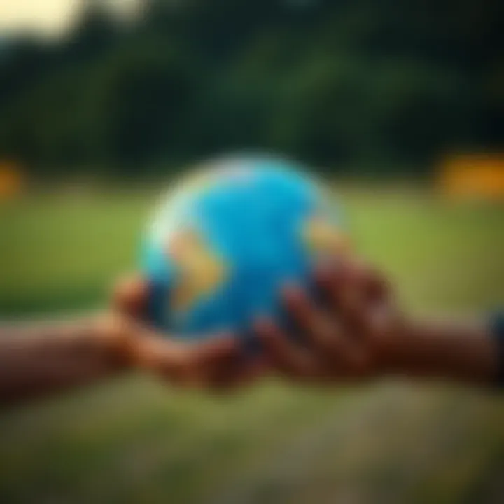 Together in Spirit Two hands holding a globe, symbolizing unity and shared dreams