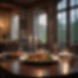 A cozy candlelit dinner setting