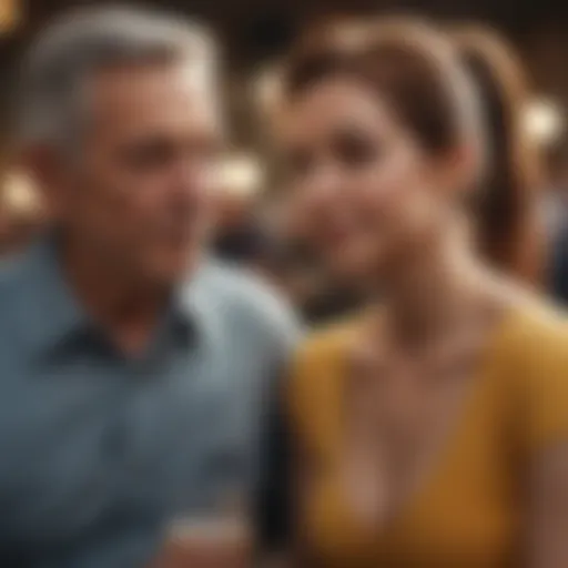 A vibrant digital landscape showcasing various dating website interfaces tailored for seniors.