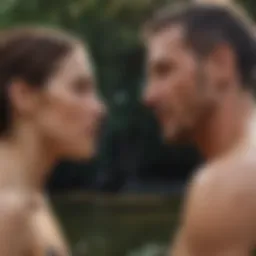 A couple engaged in deep conversation, reflecting on their relationship