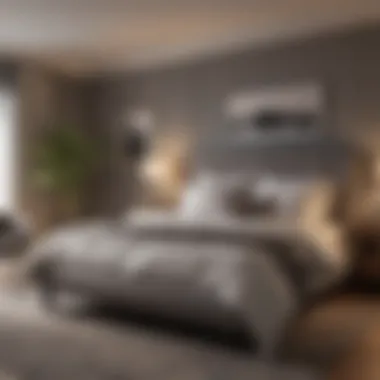 Enhancing Sleep Quality with Ambient Sound A serene bedroom environment with a subtle noise maker in action