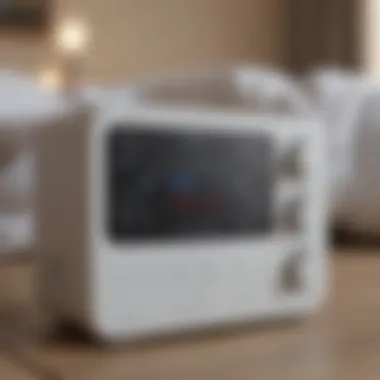 White Noise Machine: A Gateway to Restful Sleep A close-up of a white noise machine with calming settings
