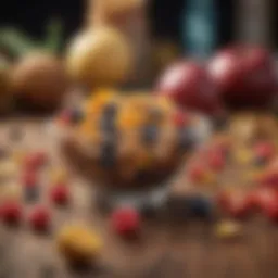 A vibrant assortment of stress-reducing superfoods.