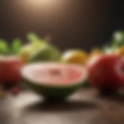 Vibrant fruits rich in vitamins