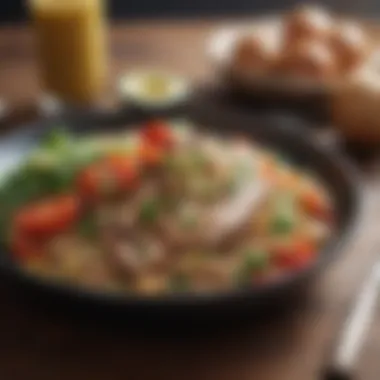 Wholesome Dinner Featuring Healthy Fats A visually appealing dish showcasing healthy fats and grains